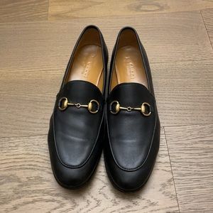 Gucci Jordaan Black Leather Loafer Size 37